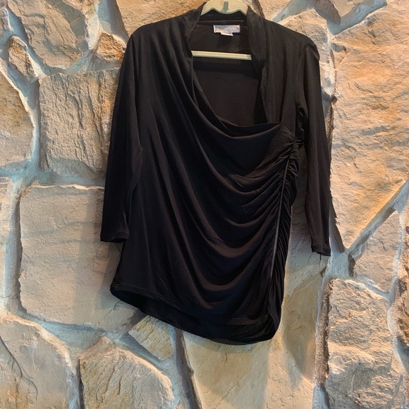 Michael Kors Tops - Michael Kors Black side zip shirt